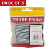 Pozi Twinthread Countersunk Woodscrews - Zinc Plated - 3" x 8 - (30 - Pack of 5