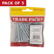 Pozi Twinthread Countersunk Woodscrews - Zinc Plated - 2 1/2" x 10 - Pack of 5
