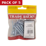 Pozi Twinthread Countersunk Woodscrews - Zinc Plated - 2" x 12 - - Pack of 5