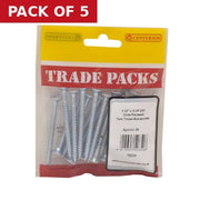 Pozi Twinthread Countersunk Woodscrews - Zinc Plated - 2 1/2" x 12 - Pack of 5