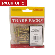Pozi Multi Purpose Countersunk Woodscrews - Zinc Yellow Passivated - Pack of 5