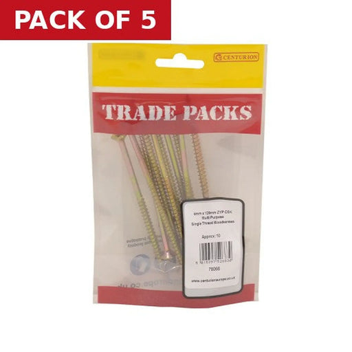 Pozi Multi Purpose Countersunk Woodscrews - Zinc Yellow Passivated - Pack of 5
