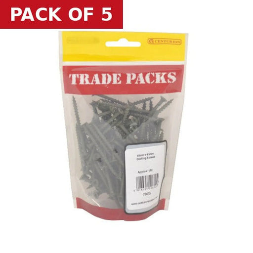 Timber Decking Screws - Green - 60mm x 4.5mm - (110 PK) - Pack of 5