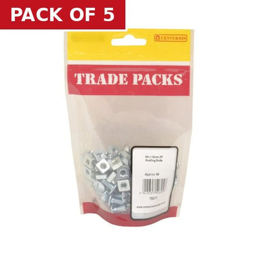 Roofing Bolts - Zinc Plated - M6 x 12mm - (60 PK) - Pack of 5