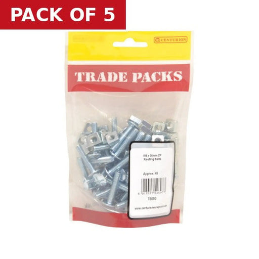 Roofing Bolts - Zinc Plated - M6 x 30mm - (45 PK) - Pack of 5
