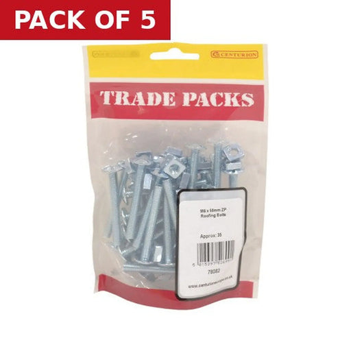 Roofing Bolts - Zinc Plated - M6 x 50mm - (35 PK) - Pack of 5