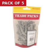 Rimless Expansion Plugs - Nylon - M10 x 50mm - (30 PK) - Pack of 5