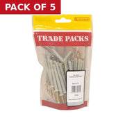 Hammer In Frame Fixings - Zinc Plated - M6 x 60mm - (50 PK) - Pack of 5