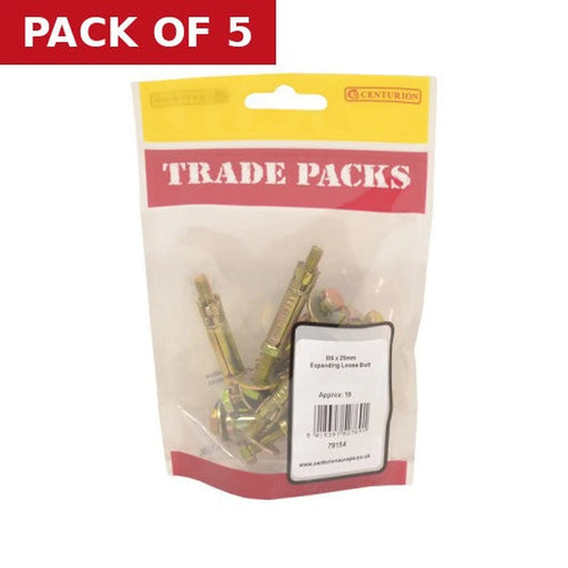 Expanding Loose Bolt - Zinc Plated - M6 x 25mm - (10 PK) - Pack of 5