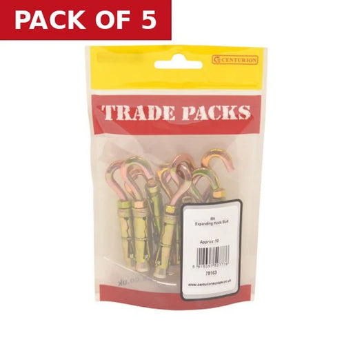 Expanding Hook Bolt - Zinc Plated - M6 - (10 PK) - Pack of 5