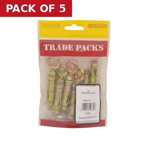 Expanding Eye Bolts - Zinc Plated - M8 - (6 PK) - Pack of 5