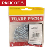 Machine Screws & Nuts - Zinc Plated - M5 x 25mm - (20 PK) - Pack of 5