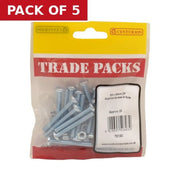 Machine Screws & Nuts - Zinc Plated - M5 x 40mm - (20 PK) - Pack of 5