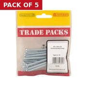 Machine Screws & Nuts - Zinc Plated - M5 x 75mm - (10 PK) - Pack of 5