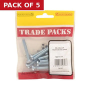 Machine Screws & Nuts - Zinc Plated - M6 x 40mm - (10 PK) - Pack of 5