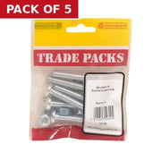 Machine Screws & Nuts - Zinc Plated - M8 x 50mm - (6 PK) - Pack of 5