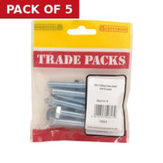 Hex Head Set Screws - Zinc Plated - M8 x 60mm - (6 PK) - Pack of 5