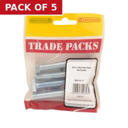Hex Head Set Screws - Zinc Plated - M10 x 70mm - (4 PK) - Pack of 5
