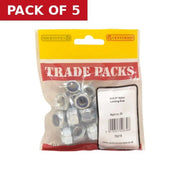 Nylon Locking Nuts - Zinc Plated - M10 - (20 PK) - Pack of 5