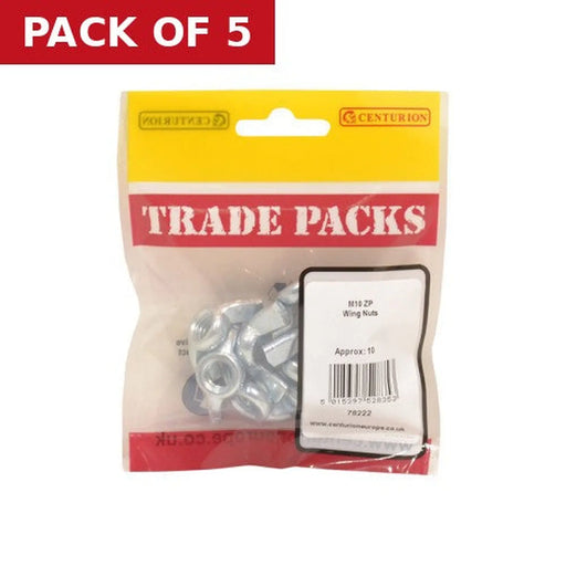 Wing Nuts - Zinc Plated - M10 - (10 PK) - Pack of 5