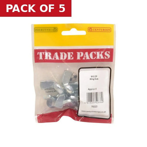 Wing Nuts - Zinc Plated - M12 - (6 PK) - Pack of 5