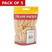 Fluted Wooden Dowels - M10 x 40mm - (50 PK) - Pack of 5
