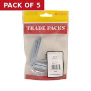 Corner Brace - Zinc Plated - 63mm - (6 PK) - Pack of 5