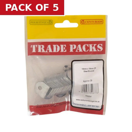 Steel Bracket - Zinc Plated - 19mm x 19mm - (20 PK) - Pack of 5
