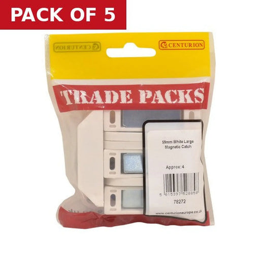 Magnetic Catch - White Large - 59mm - (4 PK) - Pack of 5