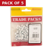 Round Cable Clips - White - 3.5mm - (100 PK) - Pack of 5