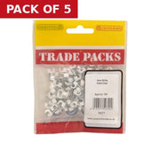Round Cable Clips - White - 4mm - (100 PK) - Pack of 5