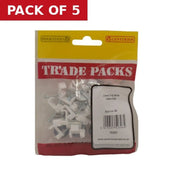 Flat Cable Clips - White - 2.5mm - (40 PK) - Pack of 5