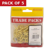 Shouldered Cup Hooks - Brass - 25mm - (40 PK) - Pack of 5