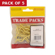 Shouldered Cup Hooks - Brass - 38mm - (20 PK) - Pack of 5