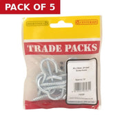 Steel Screw Hooks - Zinc Plated - 60 x 10mm - (12 PK) - Pack of 5