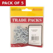 Steel Screw Eyes - Zinc Plated - 30 x 3mm - (40 PK) - Pack of 5