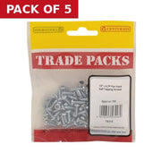 Pan Head Self Tapping Screws - Zinc Plated - 1/2" x 6 - (100 PK) - Pack of 5