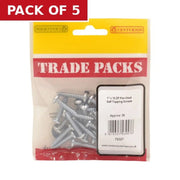 Pan Head Self Tapping Screws - Zinc Plated - 1" x 10 - (30 PK) - Pack of 5