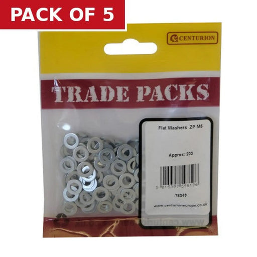 Flat Washers - Zinc Plated - M5 - (200 PK) - Pack of 5