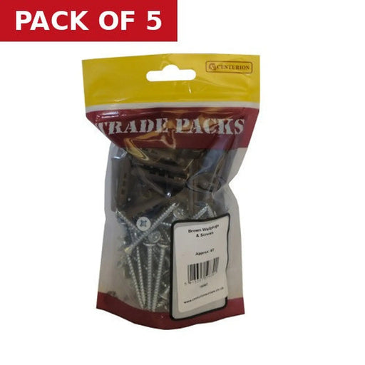 Wallplugs & Screws - Brown - (60PK) - Pack of 5