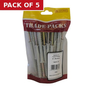Hammer In Frame Fixings - Zinc Plated - M8 x 80mm - (28 PK) - Pack of 5