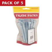Coach Screws - M10 x 130mm - Zinc Plated - Packs of 10 - Pack of 5