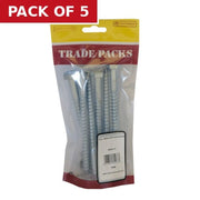 Coach Screws - M12 x 150mm - Zinc Plated - Packs of 6 - Pack of 5