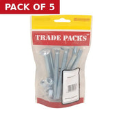 Cup Sqaure Small Carriage Bolts & Nuts - Zinc Plated - M12 x 100mm - (Pack of 5)