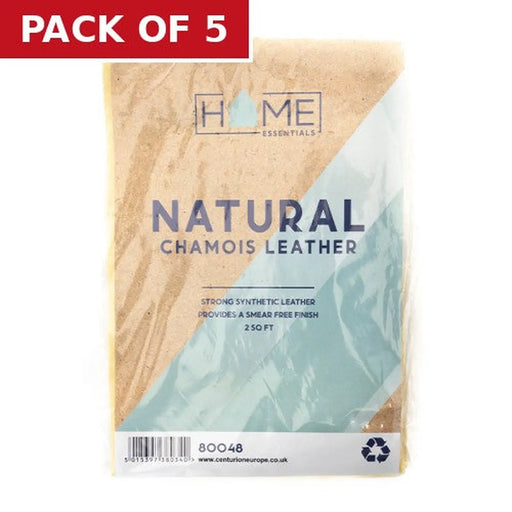 Natural Chamois Leather - 2 sq ft - Pack of 5