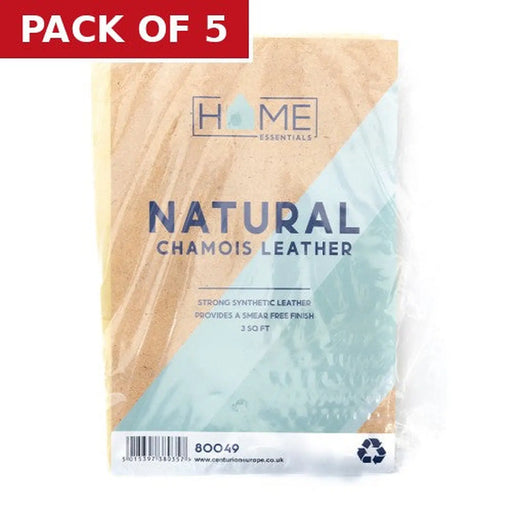 Natural Chamois Leather - 3 sq ft - Pack of 5
