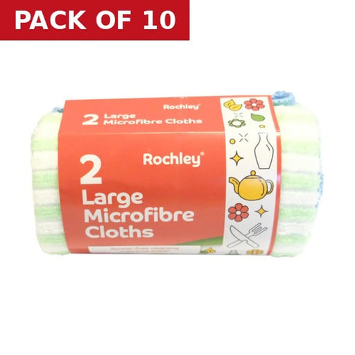 Microfibre Cloths - 40cm x 40cm (2 PK) - Pack of 10