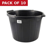 Bucket - Black Builders - 15 Litre - Pack of 10