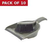 Dustpan and Brush Set - Pack of 10