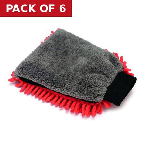 2 In 1 Noodle Wash Mitt, 260mm x 200mm - Pack of 6